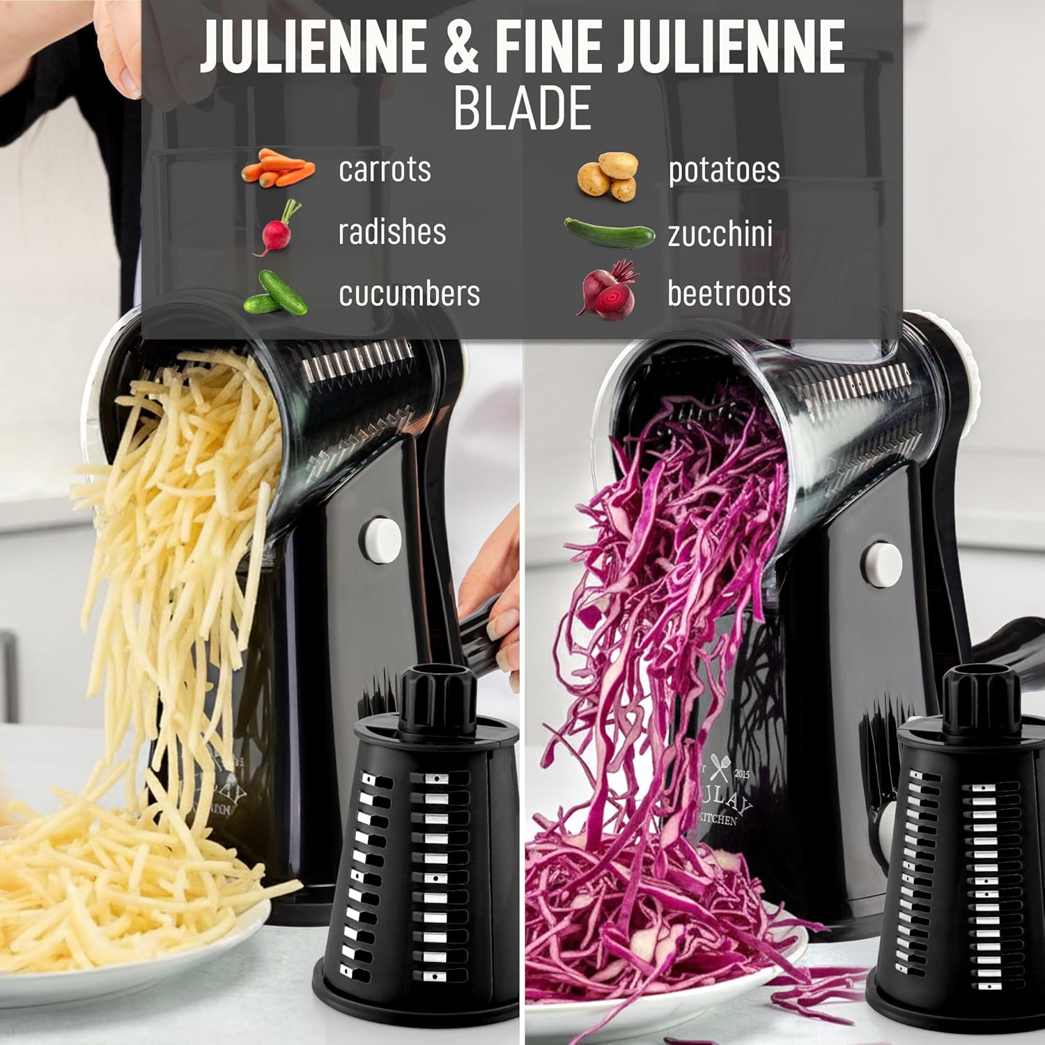 Thumbnail 5 de Zulay Kitchen Rotary Cheese Grater 5 🧀