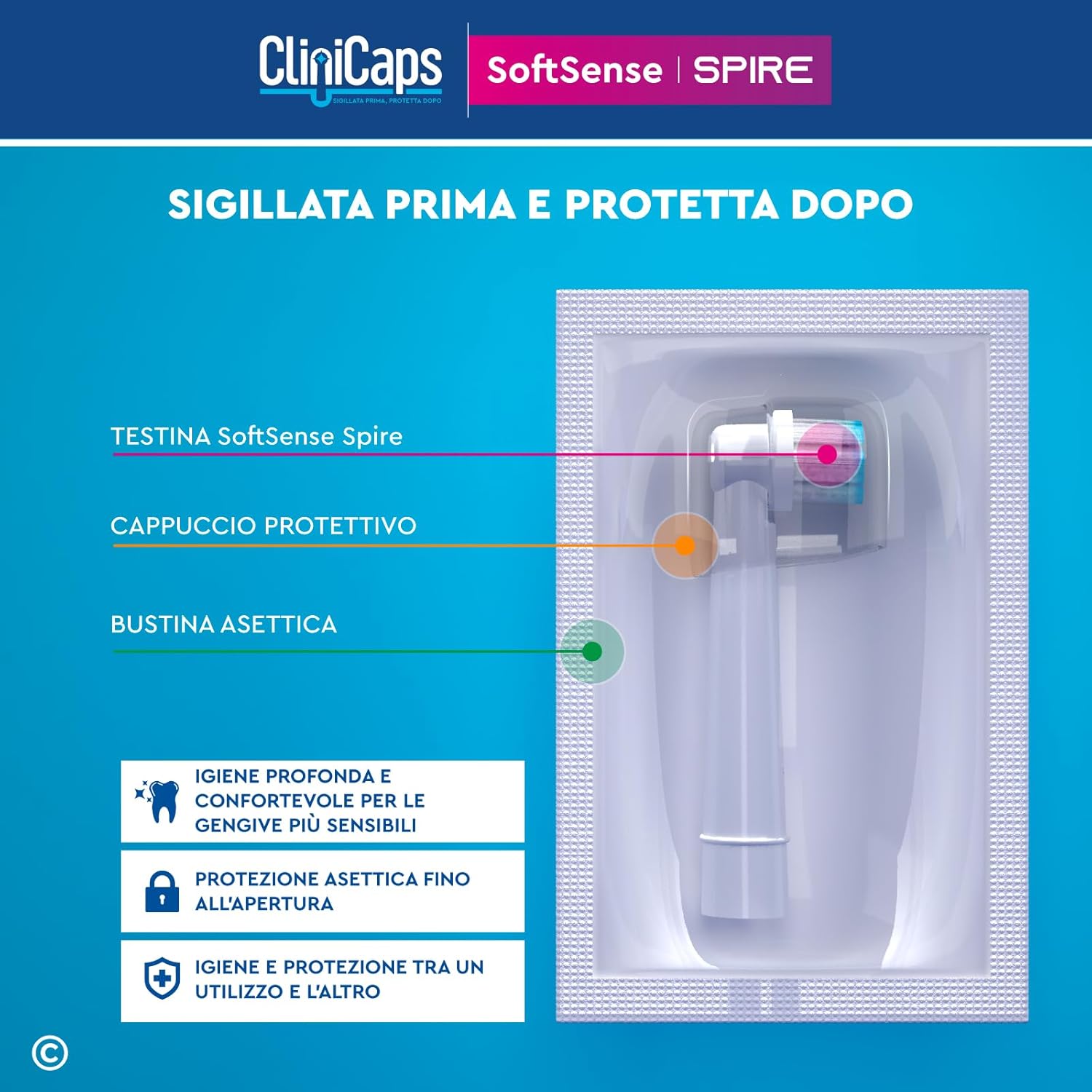 Thumbnail 1 de CliniCaps SoftSense Spire 16 testine morbide