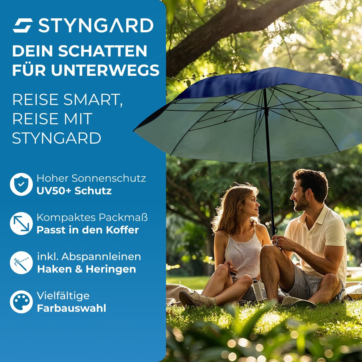 Thumbnail 6 de STYNGARD NIZZA Reise Sonnenschirm UV50+ 155 cm