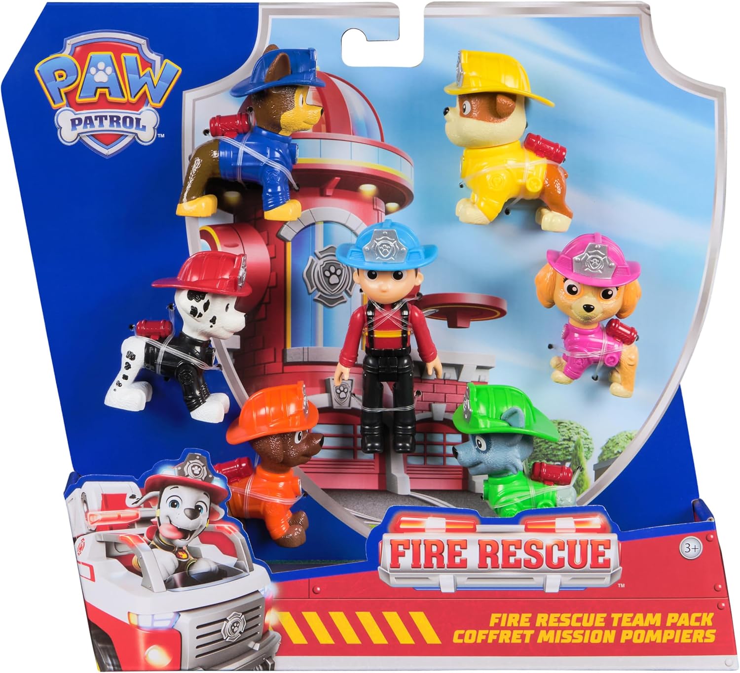 Detalle de Paw Patrol Fire Rescue Team Pack 7 figures