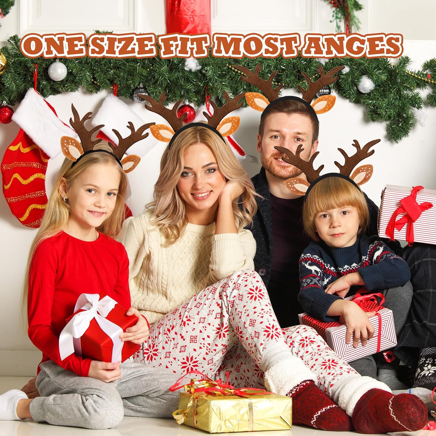 Thumbnail 4 de Hifot – Lot de 2 serre-têtes de Noël avec oreilles de renne