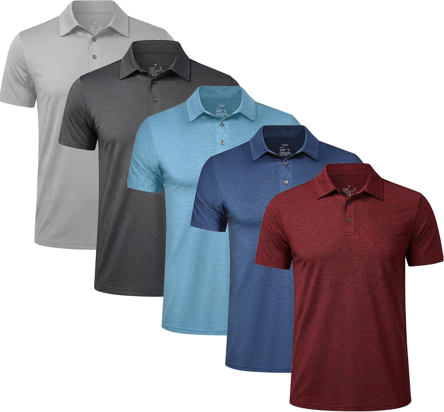 Thumbnail 6 de TELALEO Polo Shirts Quick Dry 4-Pack