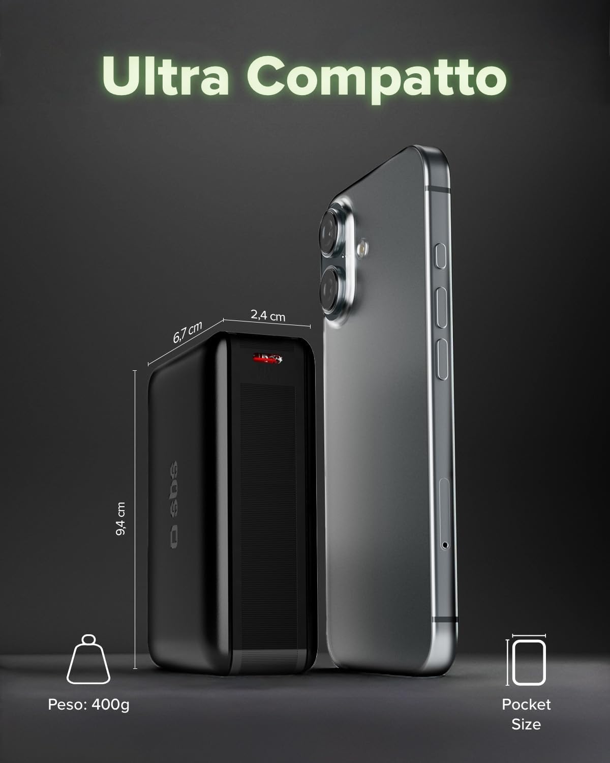 Thumbnail 6 de SBS NanoTube PowerBank HD 20000mAh: ricarica rapida da 65W in formato compatto