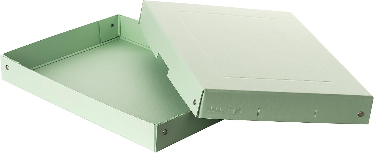 Thumbnail 4 de FALKEN PureBox: Scatola portaoggetti in cartone FSC, formato DIN A4, 40 mm, verde pastello