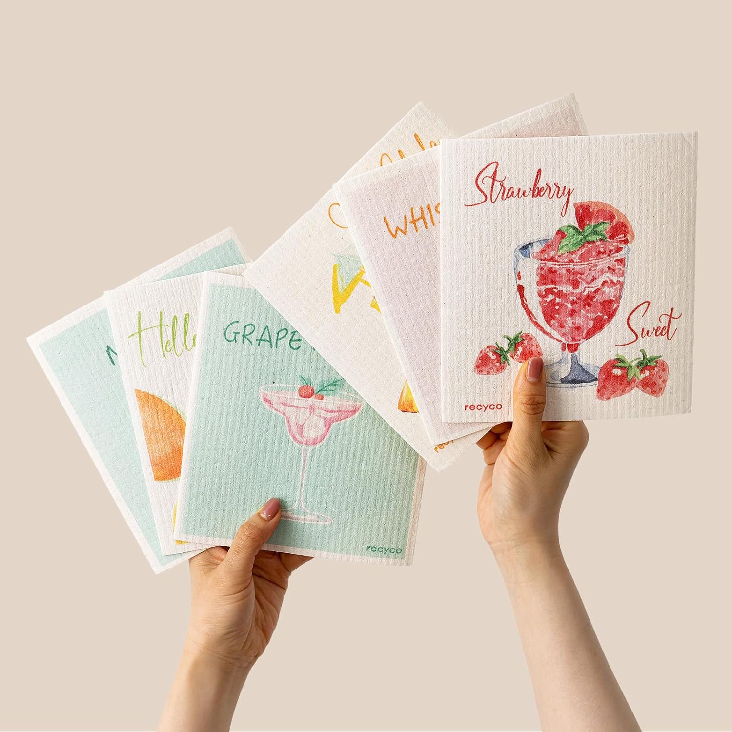 RECYCO Swedish Dishcloths 6-pack, 8" x 7" 🧽