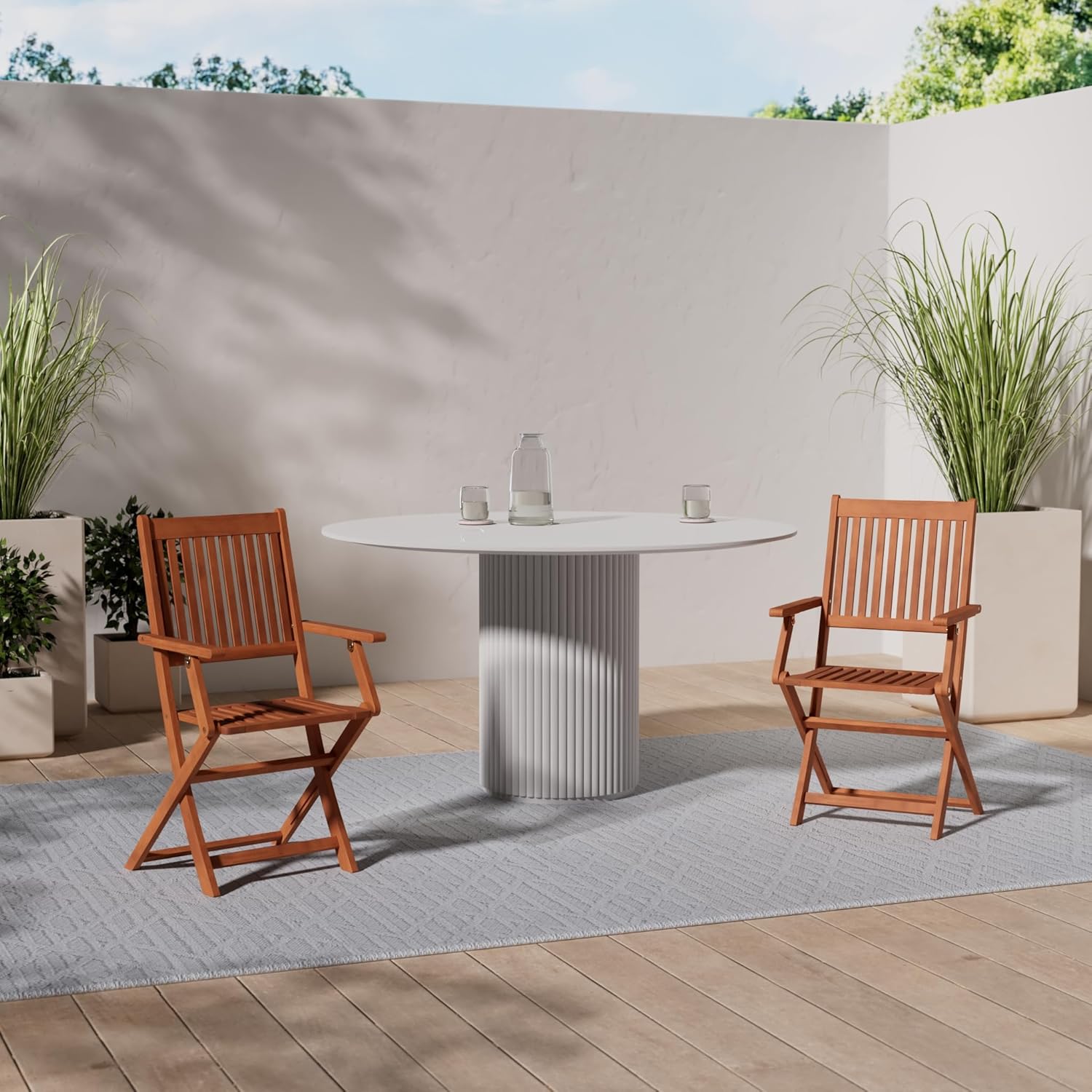 Thumbnail 1 de Casaria Sydney 4er Set Klappbare Gartenstühle aus FSC®-zertifiziertem Akazienholz, Hochlehner