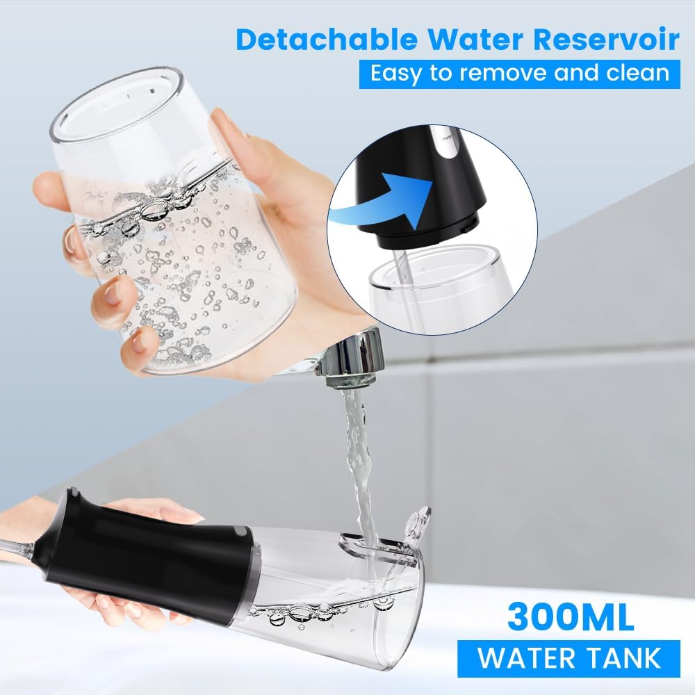 Thumbnail 6 de Zephis Cordless Water Flosser with 4 Modes, 4 Jet Tips & IPX7 Waterproof Tank