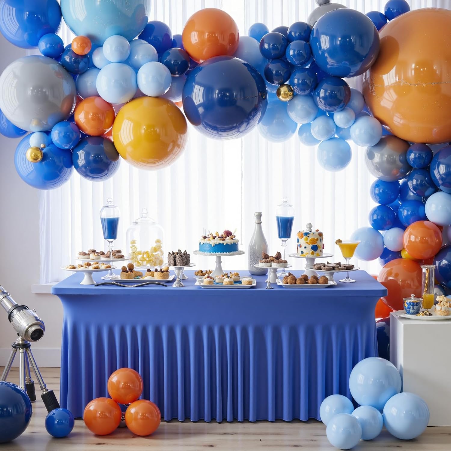 Thumbnail 6 de leegleri Royal Blue 6ft Spandex Tablecloths