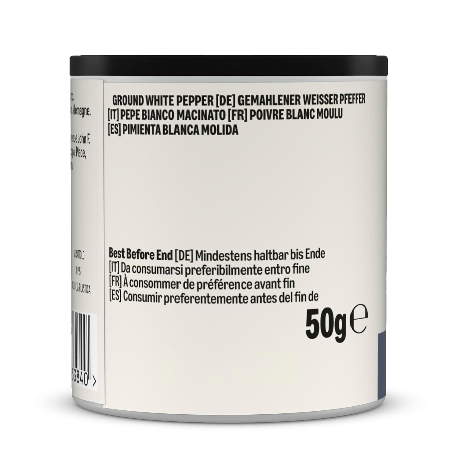 Detalle de Gemahlener weißer Pfeffer, 50 g – by Amazon (Vorher: Our Essentials)
