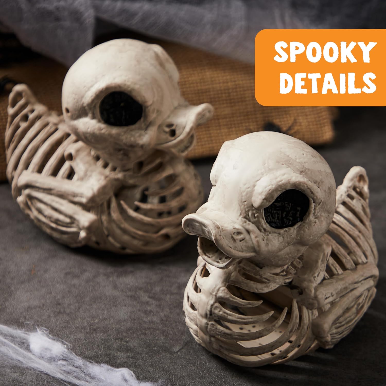 Detalle de JOYIN 15522 Duck Skeleton Decorations, 2-Pack, 4.5-Inch Plastic Halloween Props