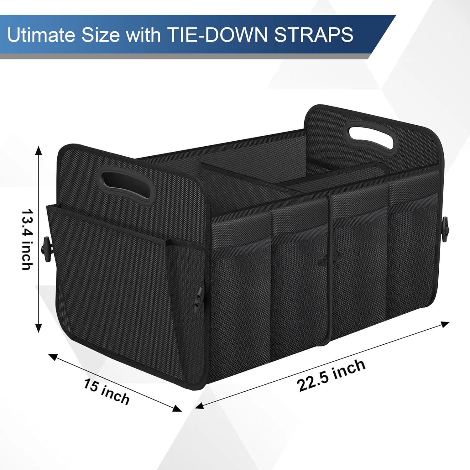 Thumbnail 3 de Femuar Car Trunk Organizer (72L) with Waterproof Collapsible Storage and 11 Pockets, Black