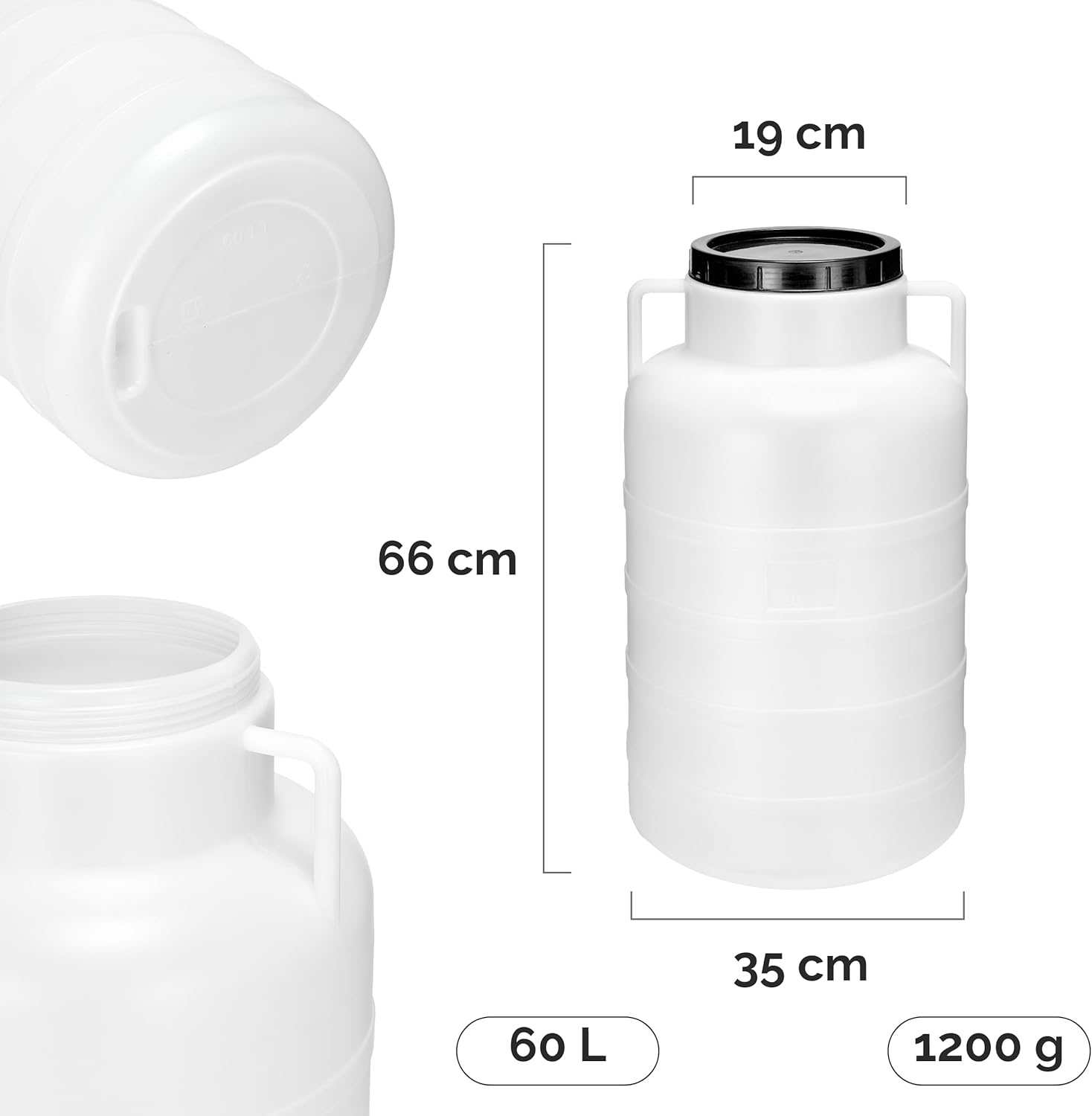 Thumbnail 1 de Garronda 60 Liter Weithalsfass GD-0078 – BPA-frei, lebensmittelecht, vielseitig einsetzbar