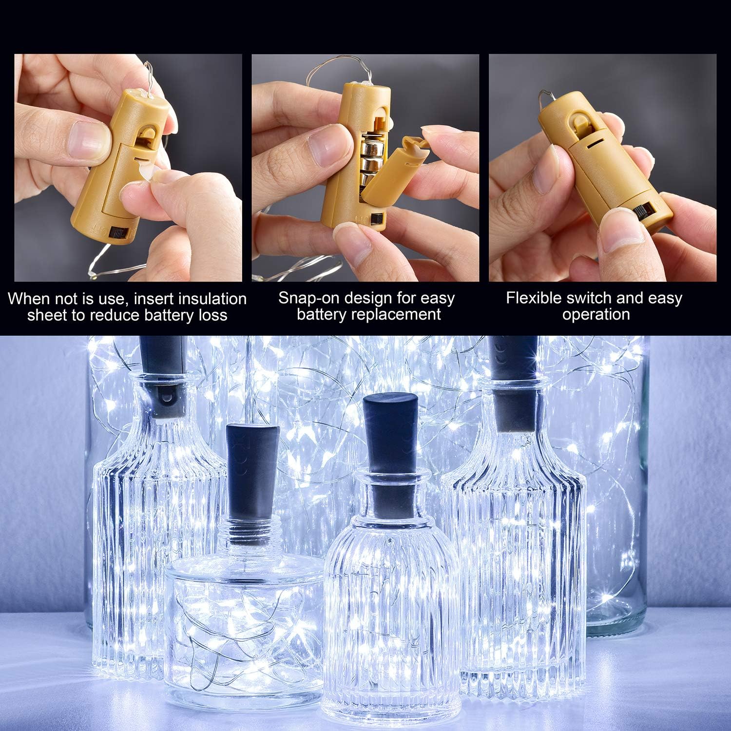 Thumbnail 3 de ooklee Bottle Lights 10 Pack