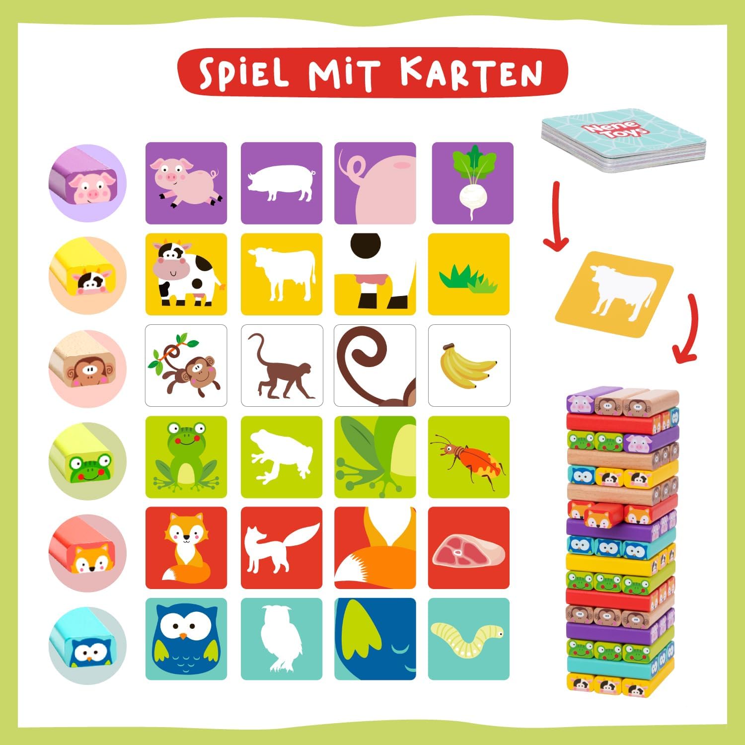 Detalle 2 de Nene Toys Wackelturm 4-in-1