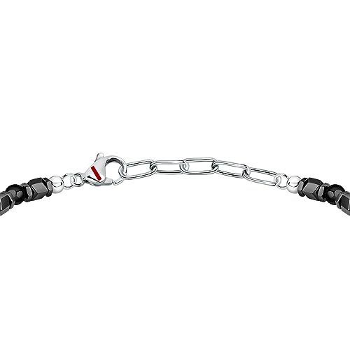 Detalle de Sector No Limits Basic Bracciale Uomo in acciaio, smalto, ematite, agata nera – SZS97