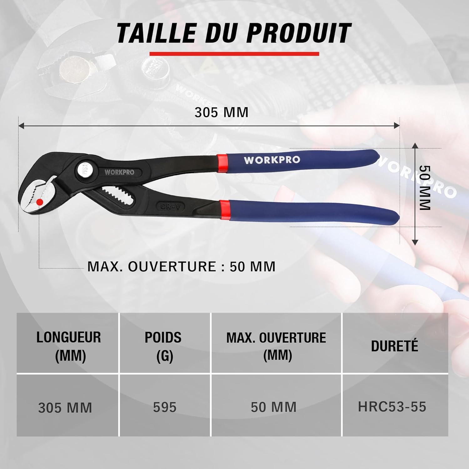 Thumbnail 2 de WORKPRO Pince multiprise 305 mm