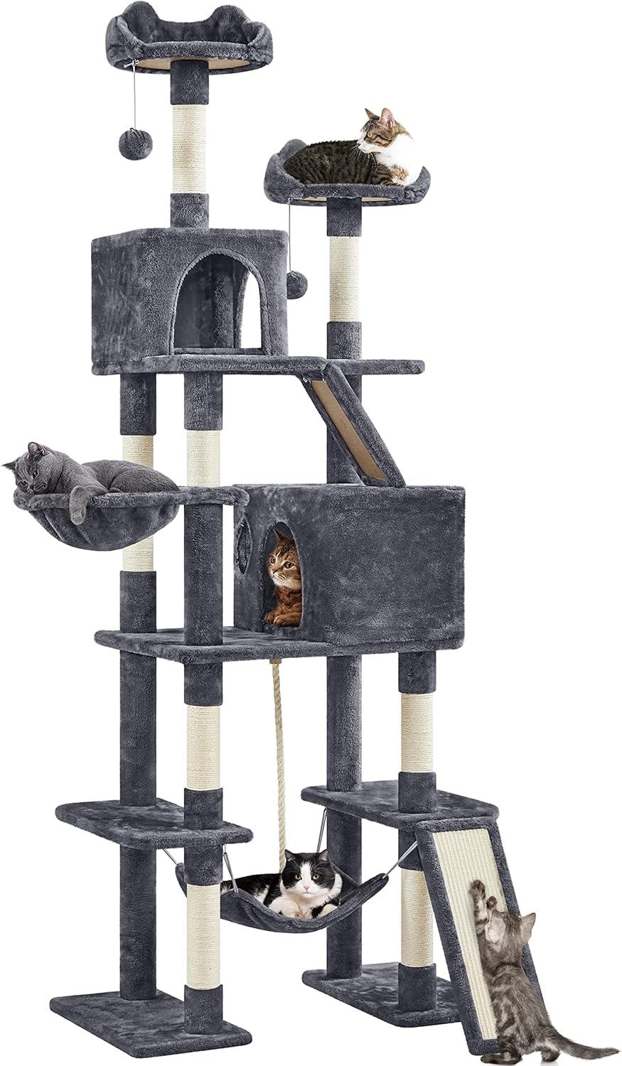 Detalle de Yaheetech Árbol para gatos gigante 209 cm