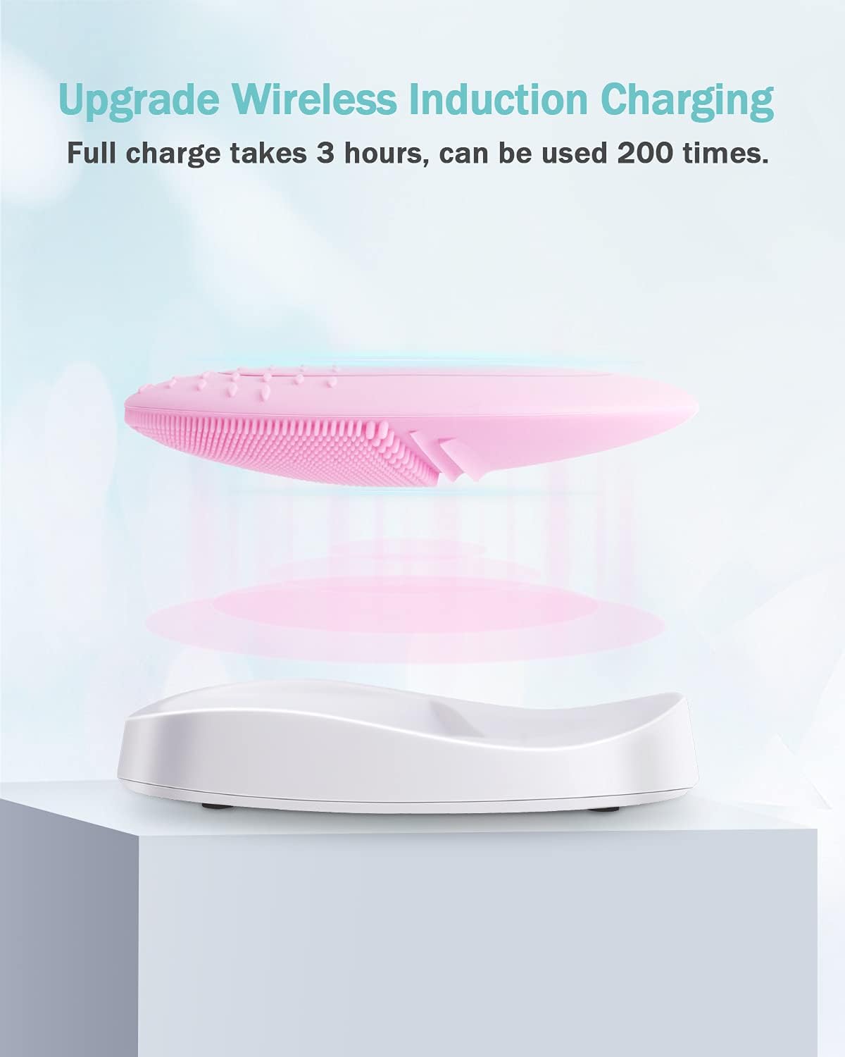 Thumbnail 3 de EZBASICS EB_0209 Silicone Sonic Facial Cleansing Brush, Pink, Waterproof
