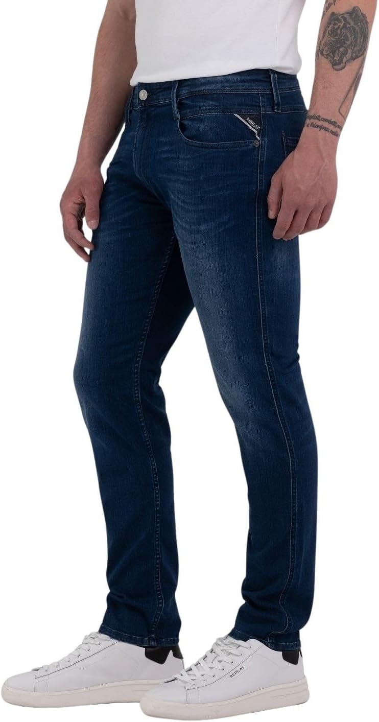 Detalle 2 de Replay Anbass Slim-Fit Jeans mit Comfort Stretch – Herren