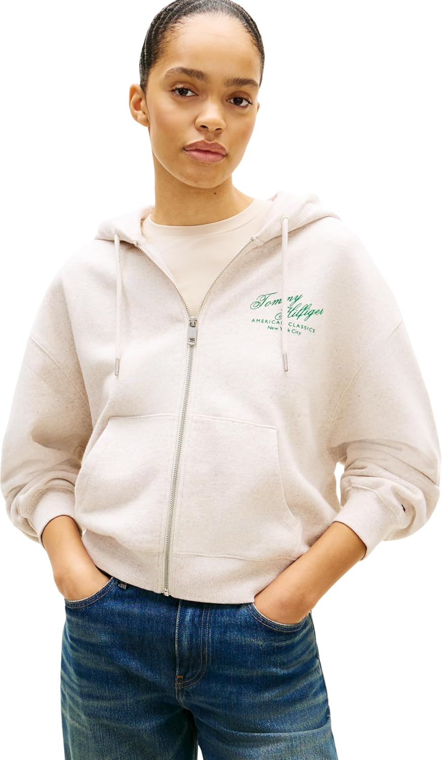 Thumbnail 5 de Tommy Hilfiger Mdrn Script Zip Terry Hoodie Femme – Sweat à capuche zippé