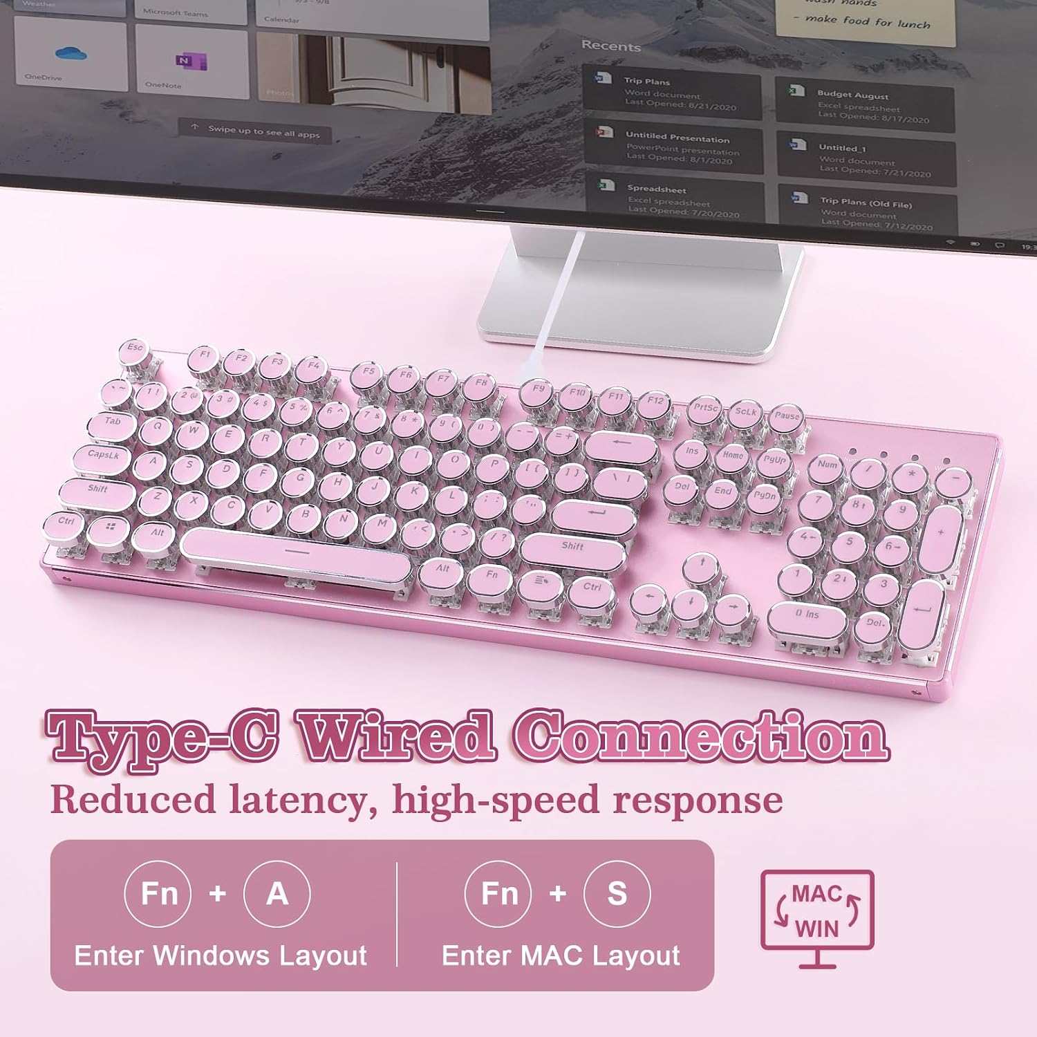 Detalle de YUNZII Mechanical Keyboard, Full-Size