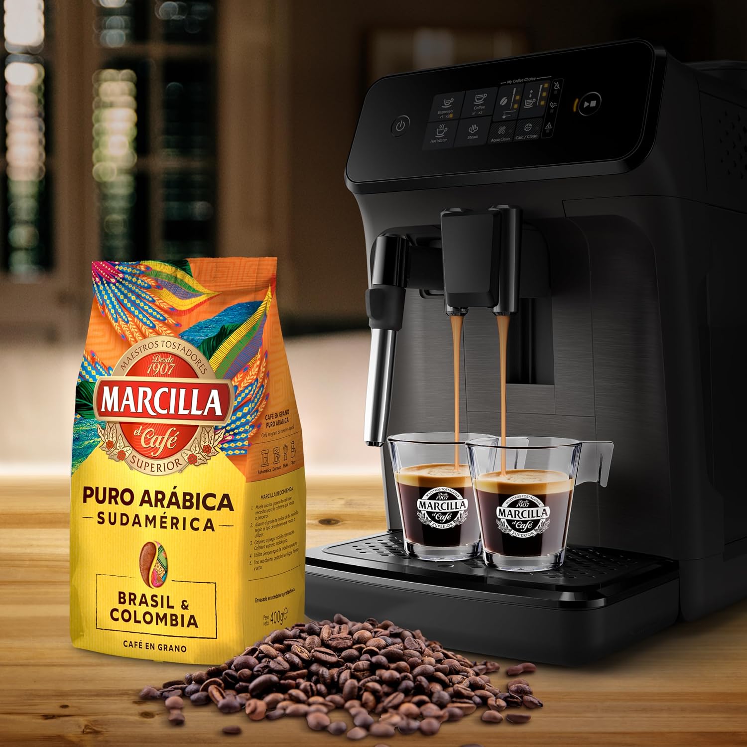 Detalle 2 de Marcilla Café Grano Puro Arábica Sudamérica 400 g