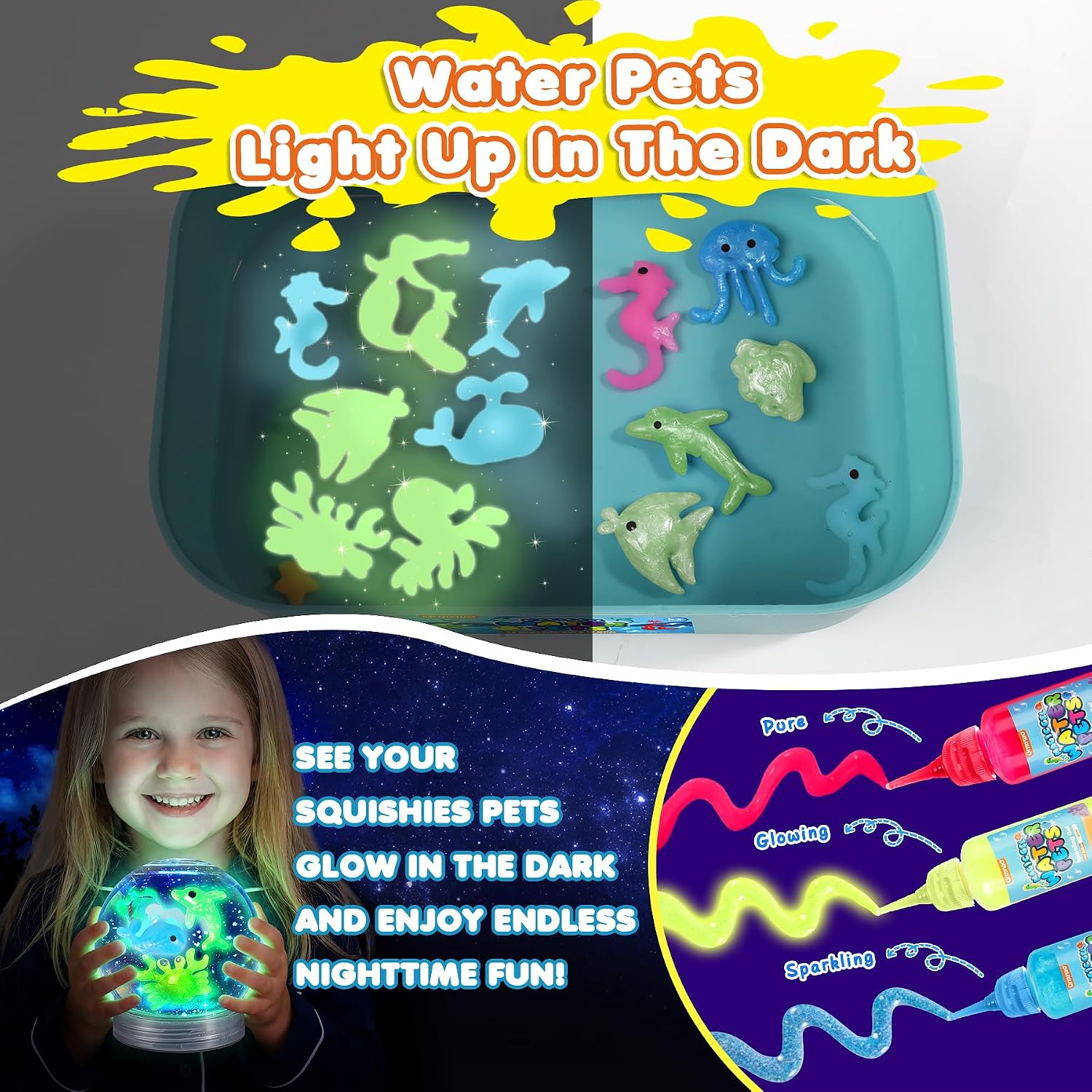 Detalle 2 de URMYWO Magic Water Gel Toy Kit – DIY 3D Wasser-Gel Formen Set