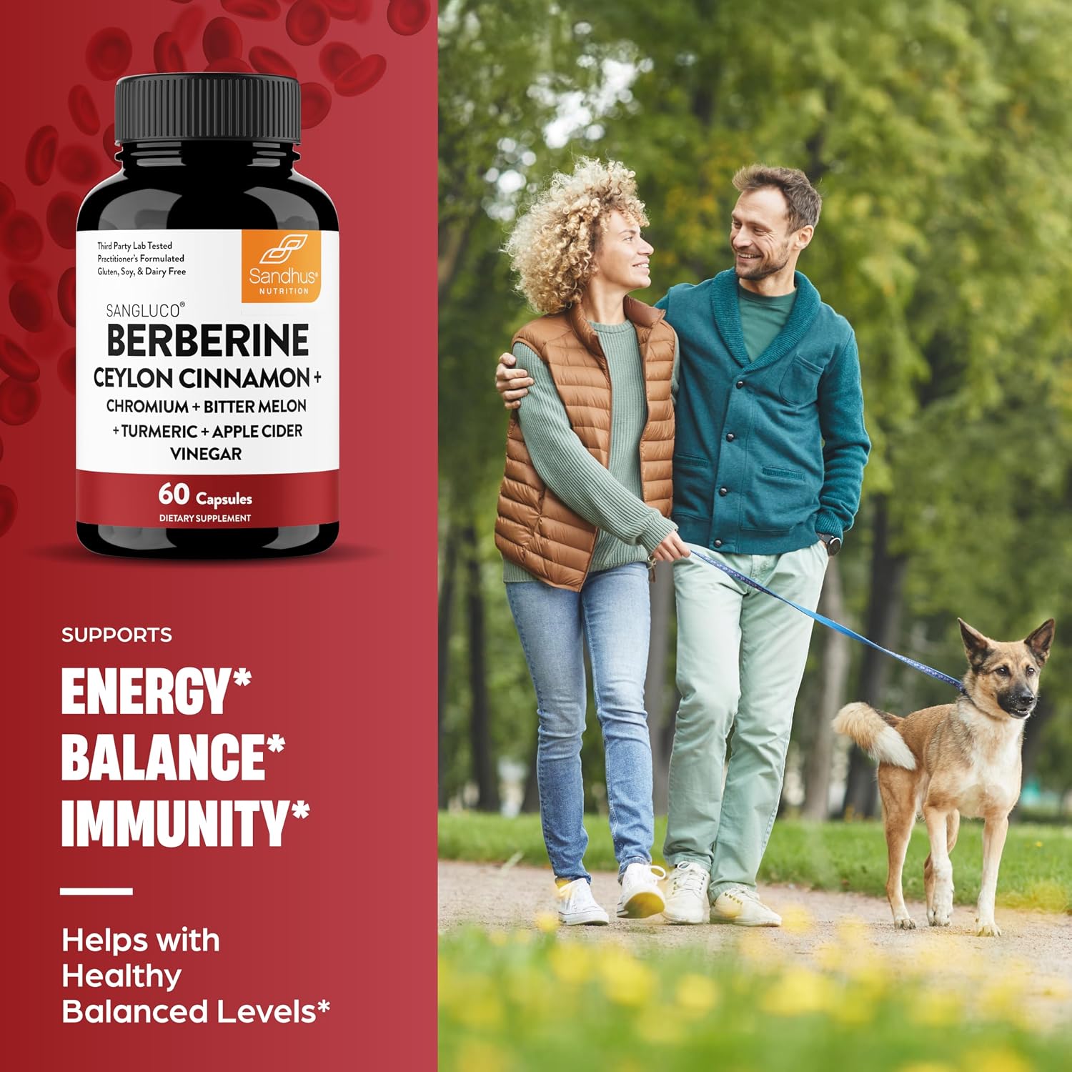 Thumbnail 6 de Sangluco SN-0126 Berberine Supplement with Ceylon Cinnamon, Chromium & Turmeric