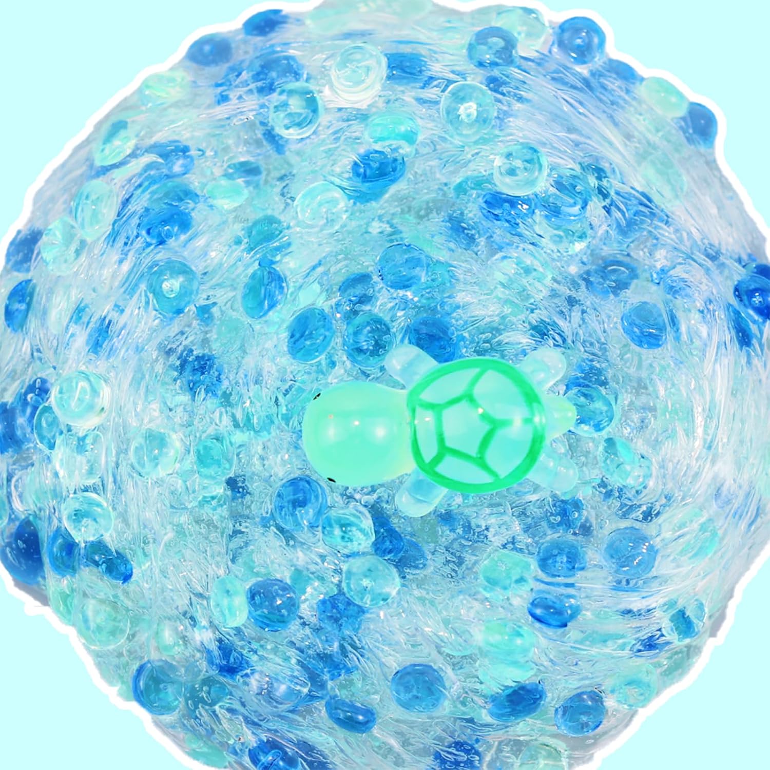 Detalle 1 de QOFRJTU SLM-PC Crunchy Fishbowl Slime Kit with Clear Slime and Beads