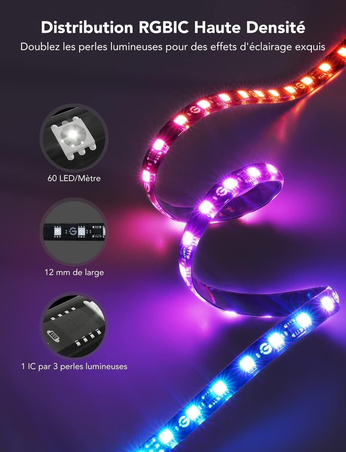 Thumbnail 3 de Govee T2 Backlights RGBIC para TV 75-85”