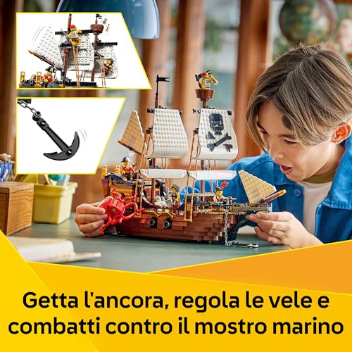 Thumbnail 3 de LEGO Creator 3 in 1 Iconica Nave da Pirata (31387): un set trasformabile per 3 avventure