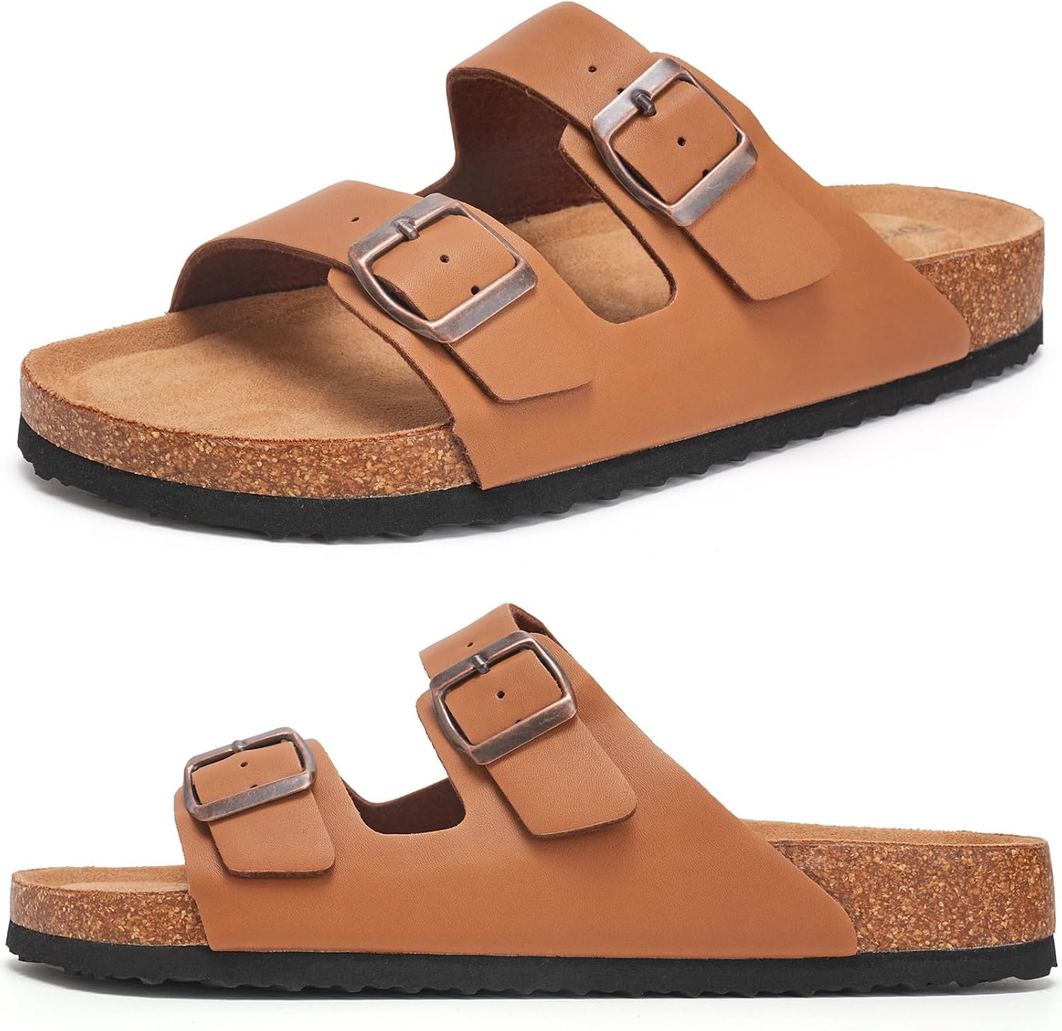 Detalle de Torotto Herren Pantoletten & Sandalen Hausschuhe – flache Latschen als bequeme Sommer-Schlappen