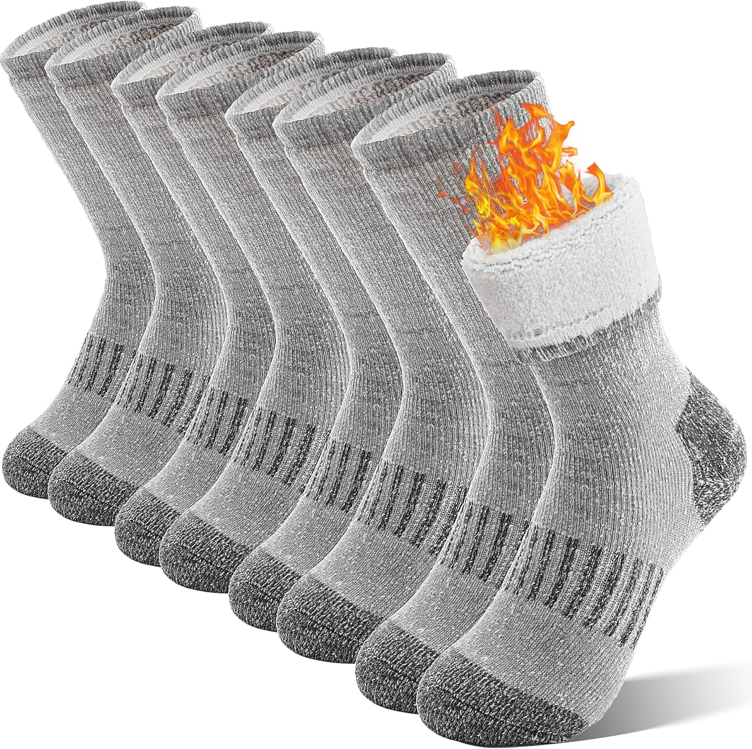 Detalle de Sandsuced Kids Merino Wool Thermal Walking Socks 4 pairs