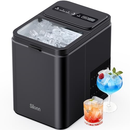 Detalle de Silonn Ice Maker Countertop: Portable 8-Bullet Ice in 6 Minutes