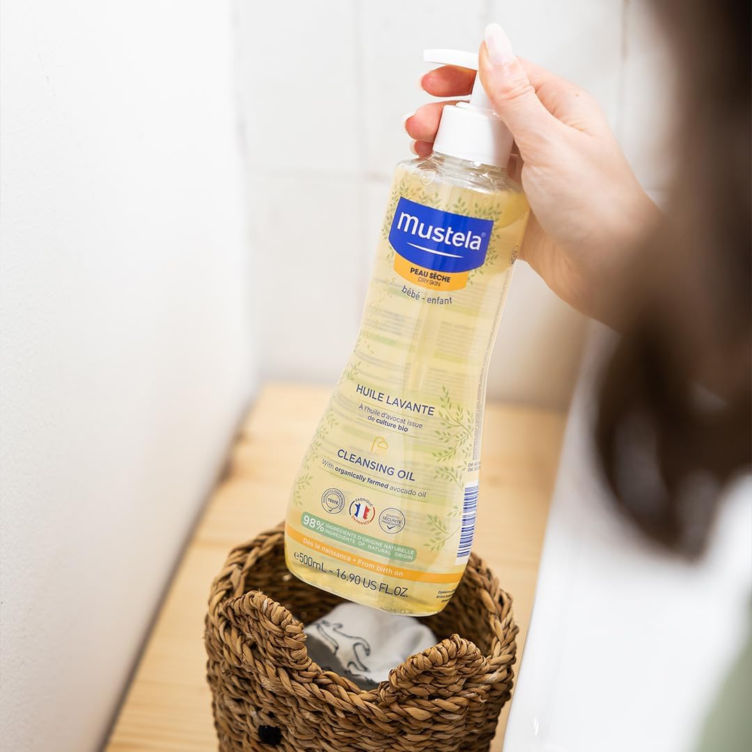 Thumbnail 3 de Mustela Olio Bagno Detergente con Perseose di Avocado BIO – Corpo e Capelli, Neonati e Tutta la Famiglia, 500 ml