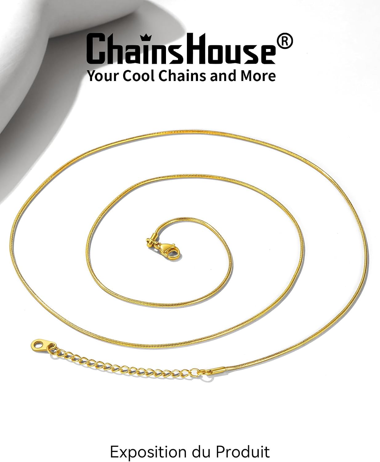 Thumbnail 4 de ChainsHouse Collier Chaîne Serpent 1,2 mm