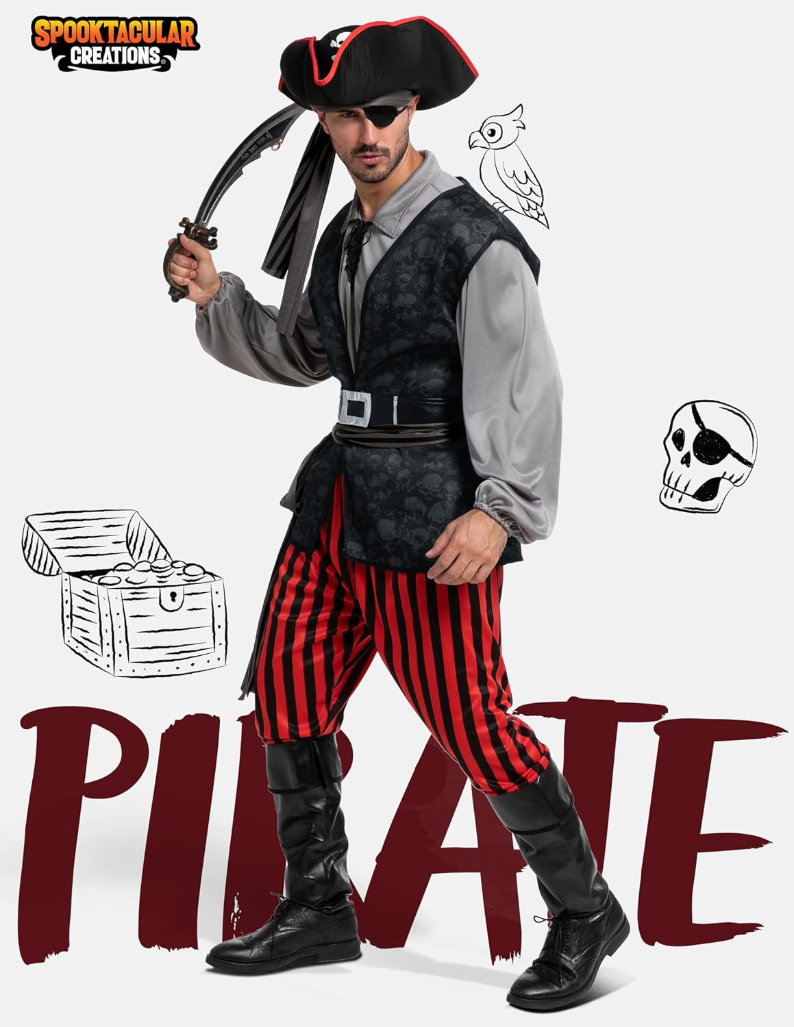 Detalle 2 de Spooktacular Creations Piratenkostüm 🎭
