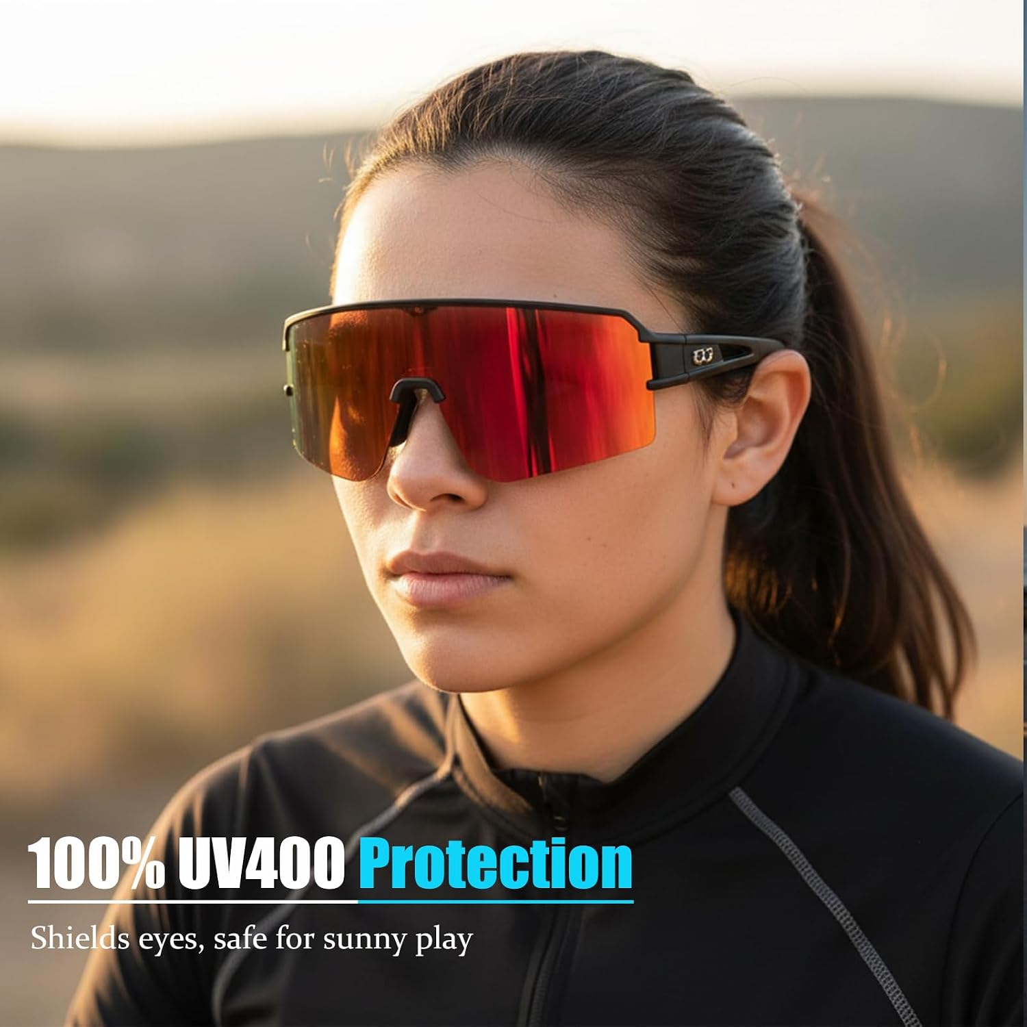 Detalle 2 de SPOSUNE Polarisierte Fahrradbrille – UV400, leichtes TR90, für Mann und Frau