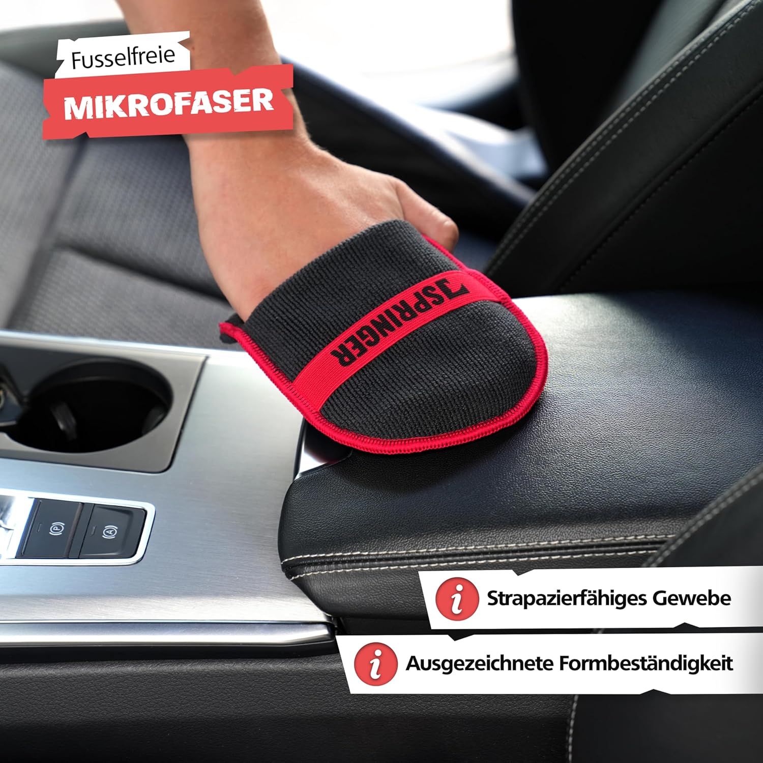 Detalle de SPRINGER ZX1100 – 2x Applikator Pads: fusselfrei, schonend und vielseitig