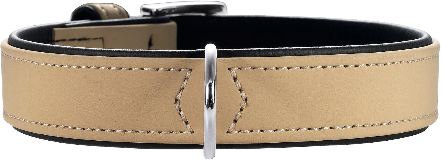 Detalle de HUNTER Hundehalsband SOFTIE − Nubukoptik aus Kunstleder, Made in Germany, Größe 50