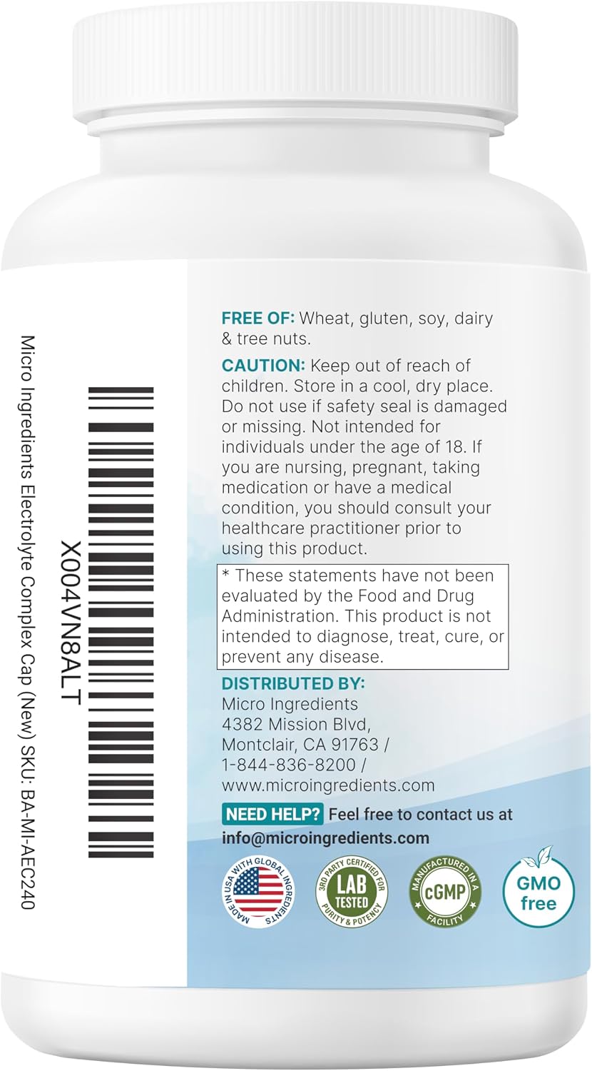 Thumbnail 6 de Micro Ingredients Electrolyte Capsules, 240 Count