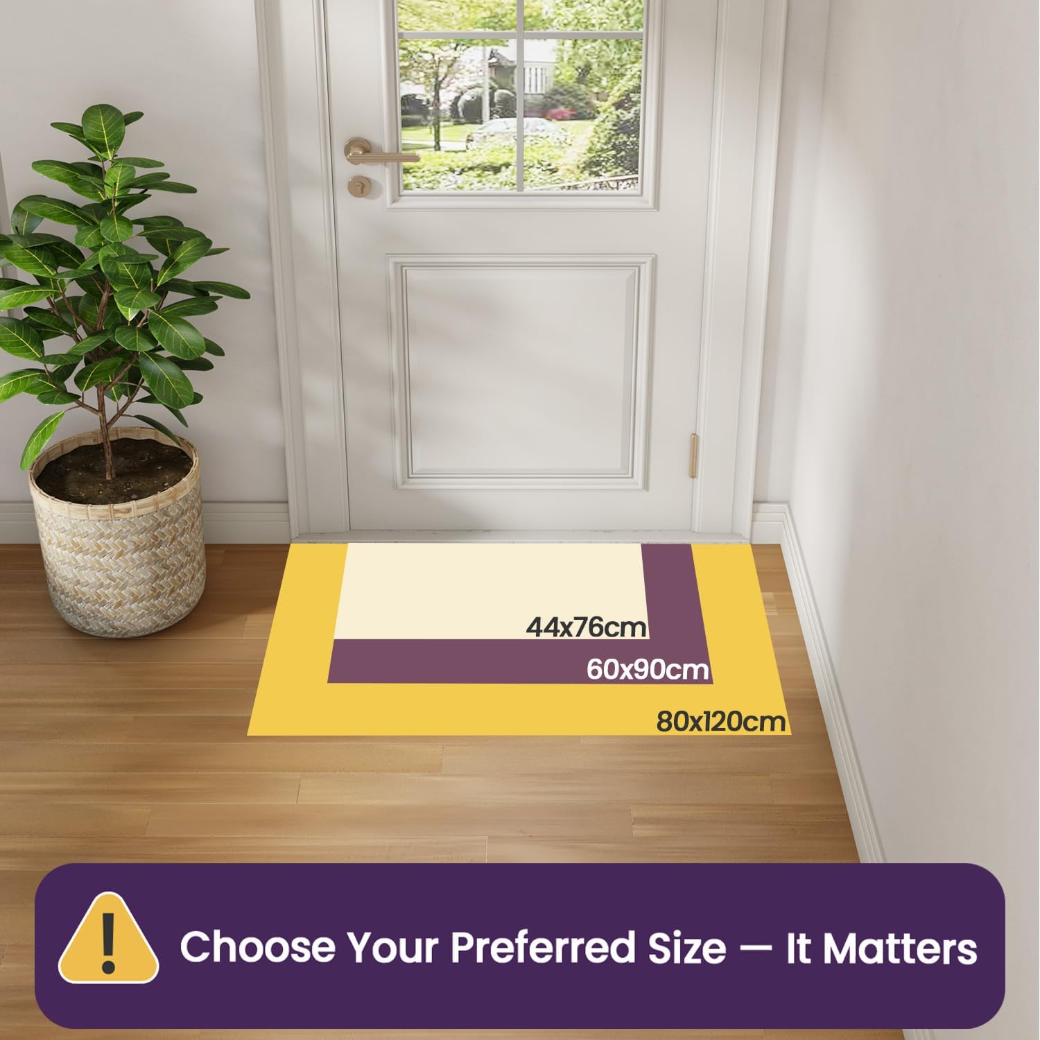 Detalle 2 de DEXI Indoor Door Mat 44 x 76 cm non‑slip doormat 🏡