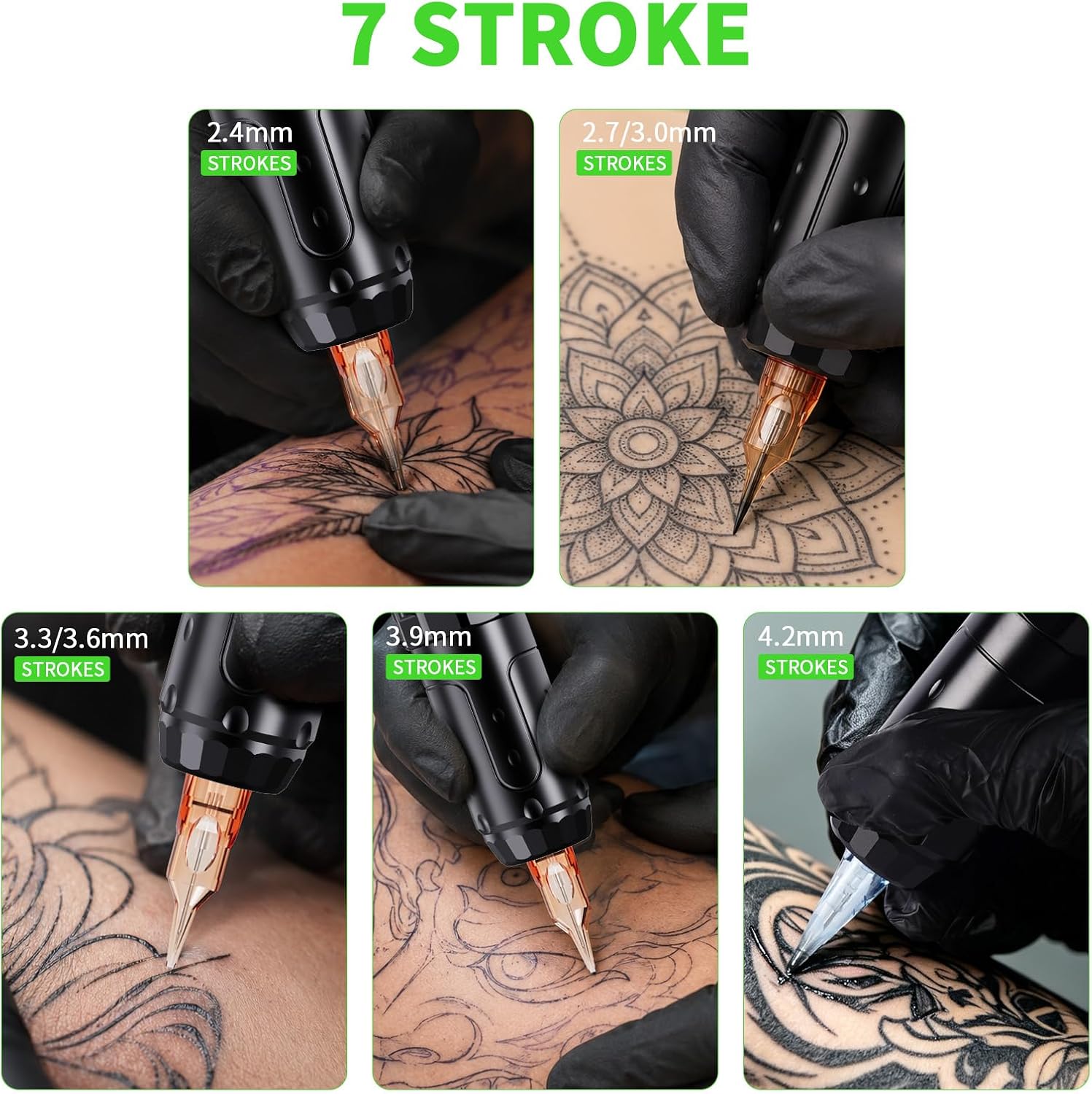Thumbnail 2 de Dragonhawk L3 Kit: Macchinetta per Tatuaggi Senza Fili con 7 Corse Regolabili e 2 Batterie 2000mAh