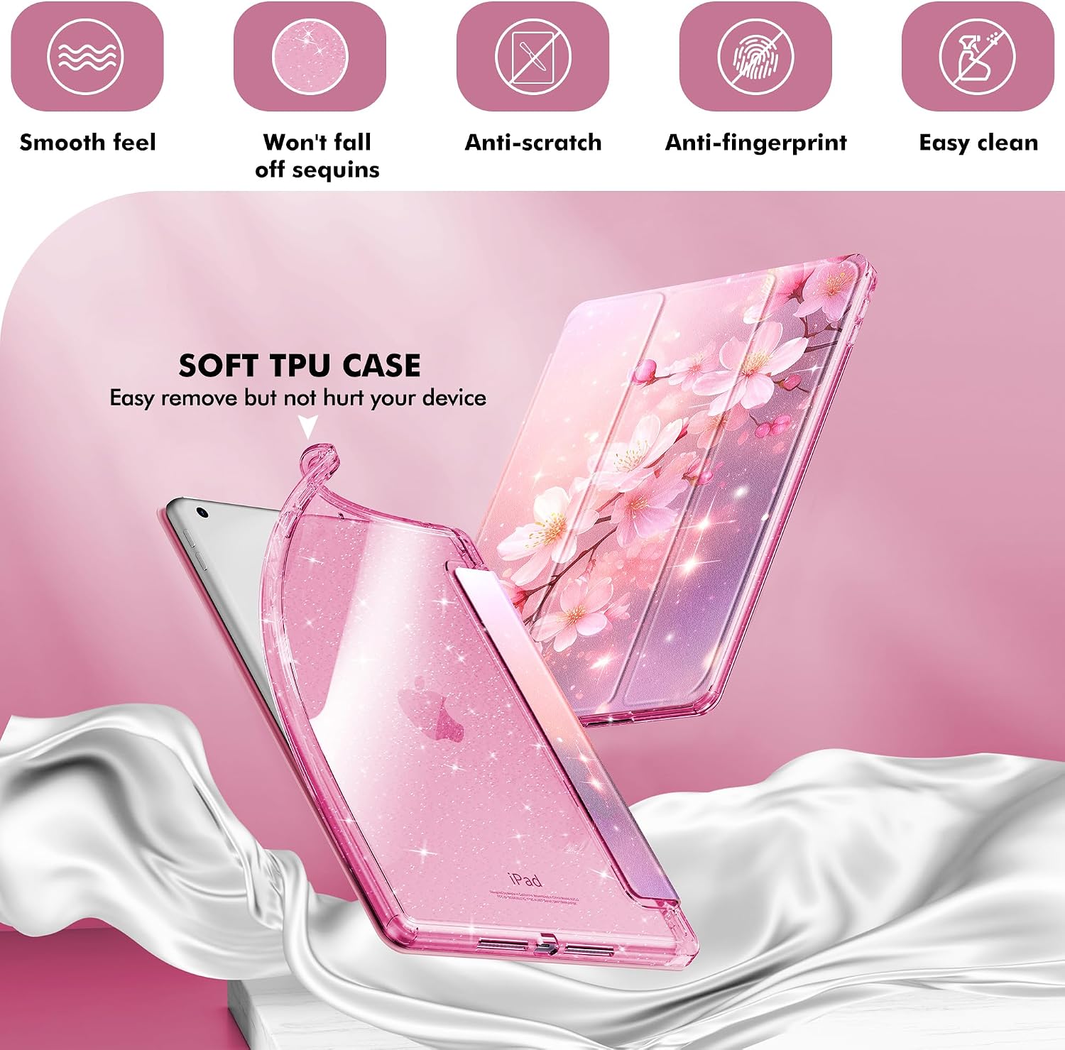Detalle de iPad 10.2 case Blossom Pink Glow
