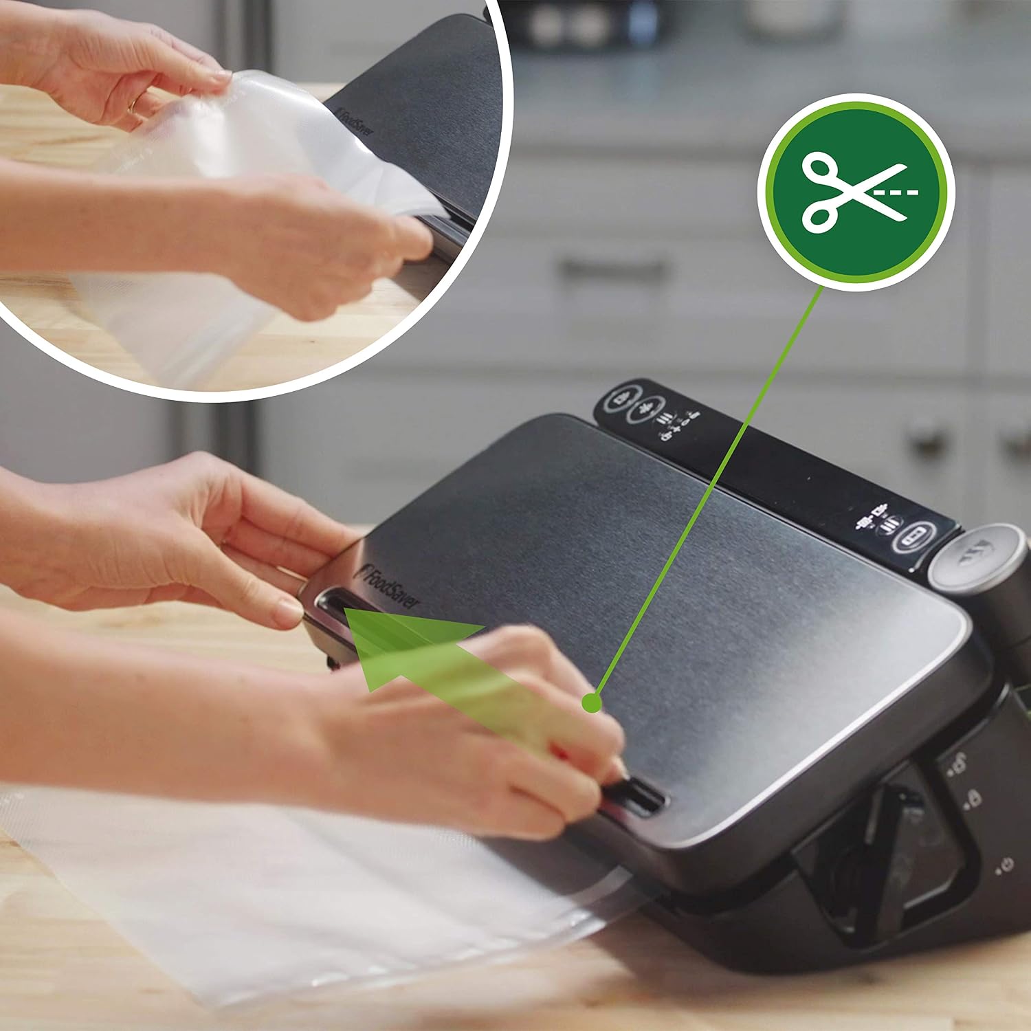 Detalle de FoodSaver VS3190X — Machine sous vide alimentaire multifonction avec accessoire portable et kit inclus