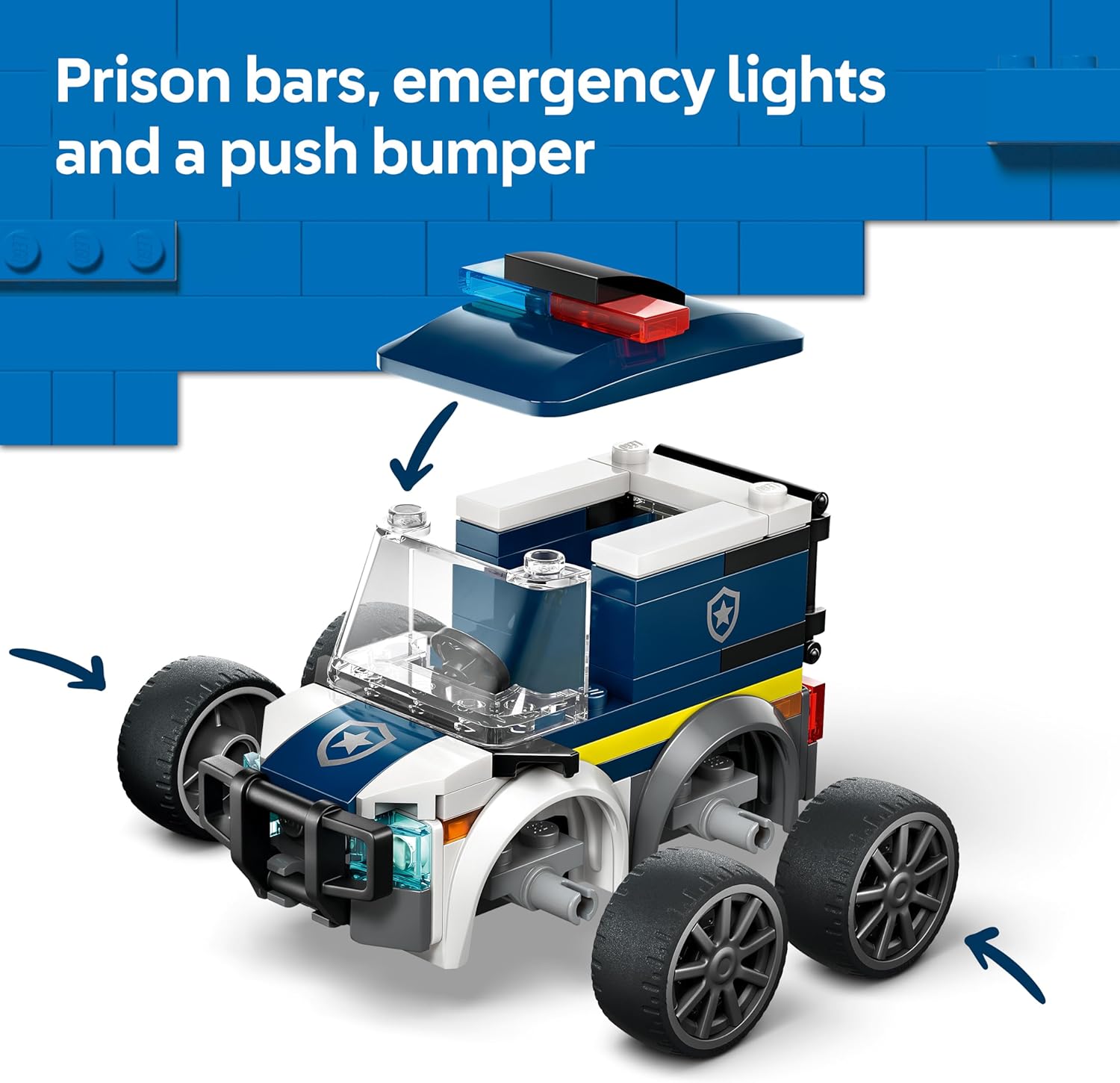 Thumbnail 4 de LEGO City Rides 60481 Police Truck building set with Police Officer Junior minifigure (toy for ages 5+)