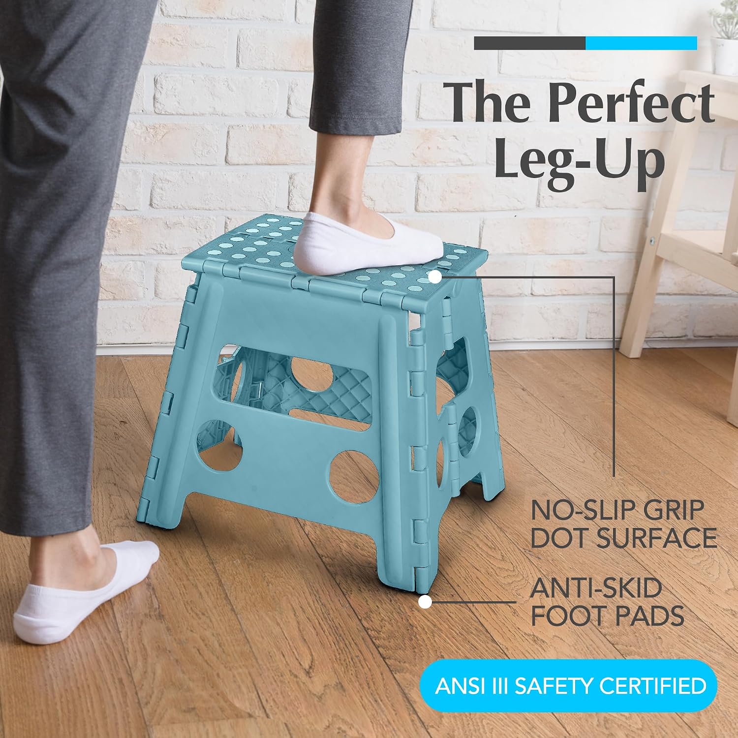 Thumbnail 1 de Handy Laundry Folding Lightweight Step Stool (Teal, 13 inch)
