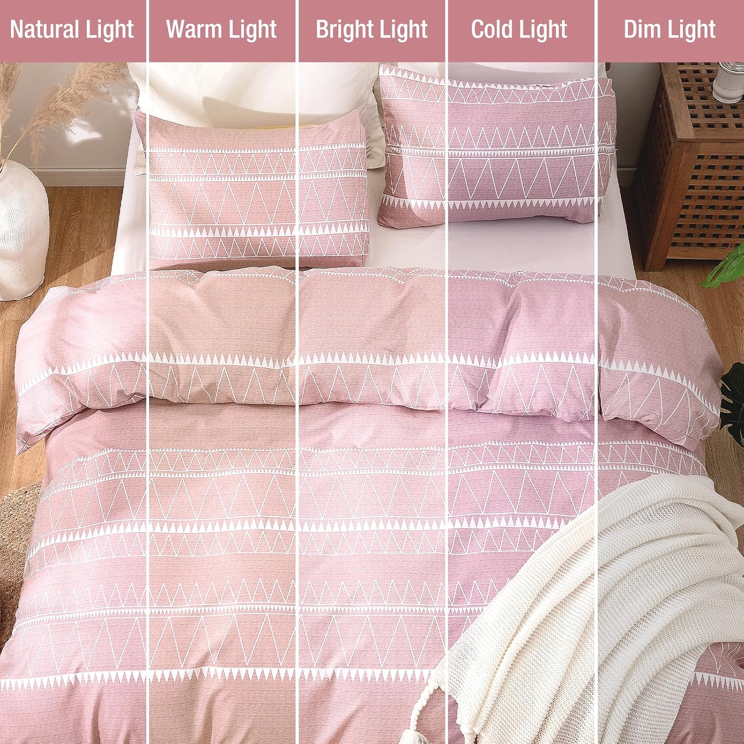 Thumbnail 6 de Lekesky Pink duvet cover set 230x220cm