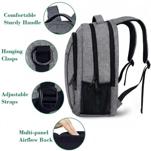 Thumbnail 5 de MATEIN Mochila Portátil 15.6" Hombre Gris – gran capacidad y seguridad para viaje y trabajo