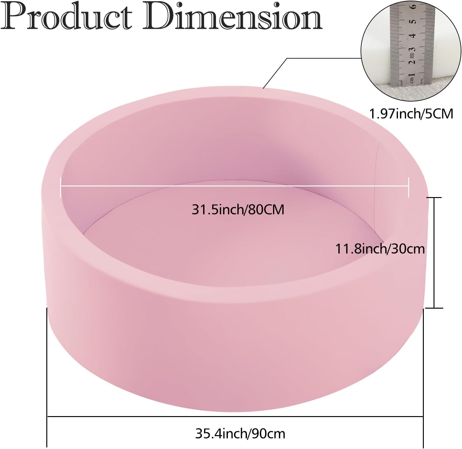 Thumbnail 4 de SHJADE Baby Ball Pit 35.4" Soft Foam Playpen